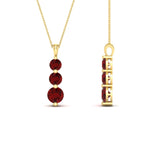 Load image into Gallery viewer, 2-carat-3-stone-classic-ruby-pendant-in-FDPD11293GRUDR-2.00CT-NL-YG
