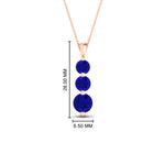 Load image into Gallery viewer, 2-carat-3-stone-classic-sapphire-pendant-in-FDPD11293GSABL-2.00CT-NL-RG
