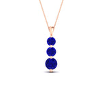 Load image into Gallery viewer, 2-carat-3-stone-classic-sapphire-pendant-in-FDPD11293GSABL-2.00CT-NL-RG
