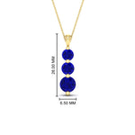 Load image into Gallery viewer, 2-carat-3-stone-classic-sapphire-pendant-in-FDPD11293GSABL-2.00CT-NL-YG

