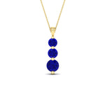 Load image into Gallery viewer, 2-carat-3-stone-classic-sapphire-pendant-in-FDPD11293GSABL-2.00CT-NL-YG
