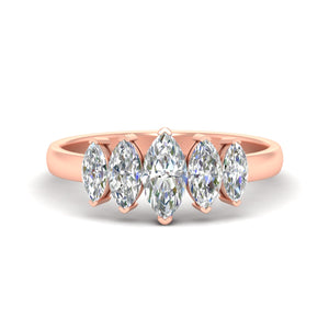 2 Carat 5 Stone Marquise Anniversary Ring