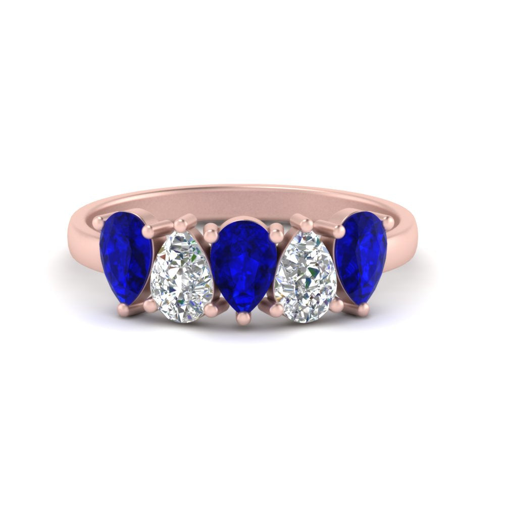 2-carat-5-stone-wedding-band-blue-sapphire-teardrop-rose-gold-FD8294B-0.40CTGSABLANGLE3-NL-RG