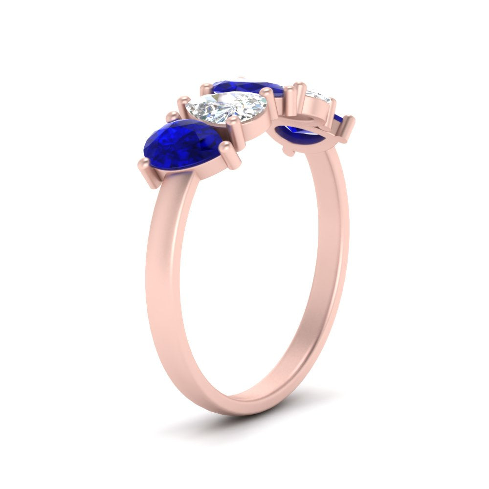 2-carat-5-stone-wedding-band-blue-sapphire-teardrop-rose-gold-FD8294B-0.40CTGSABLANGLE3-NL-RG