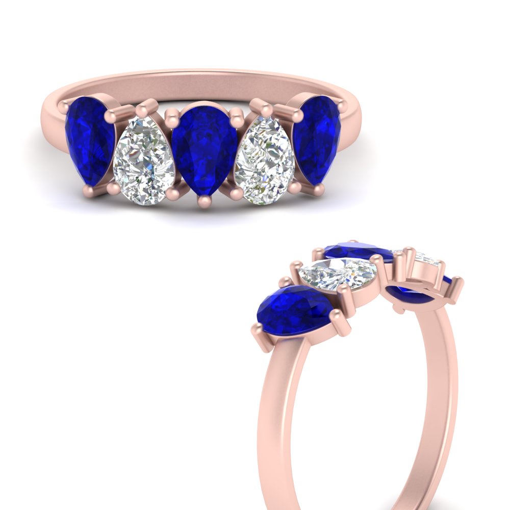 2-carat-5-stone-wedding-band-blue-sapphire-teardrop-rose-gold-FD8294B-0.40CTGSABLANGLE3-NL-RG