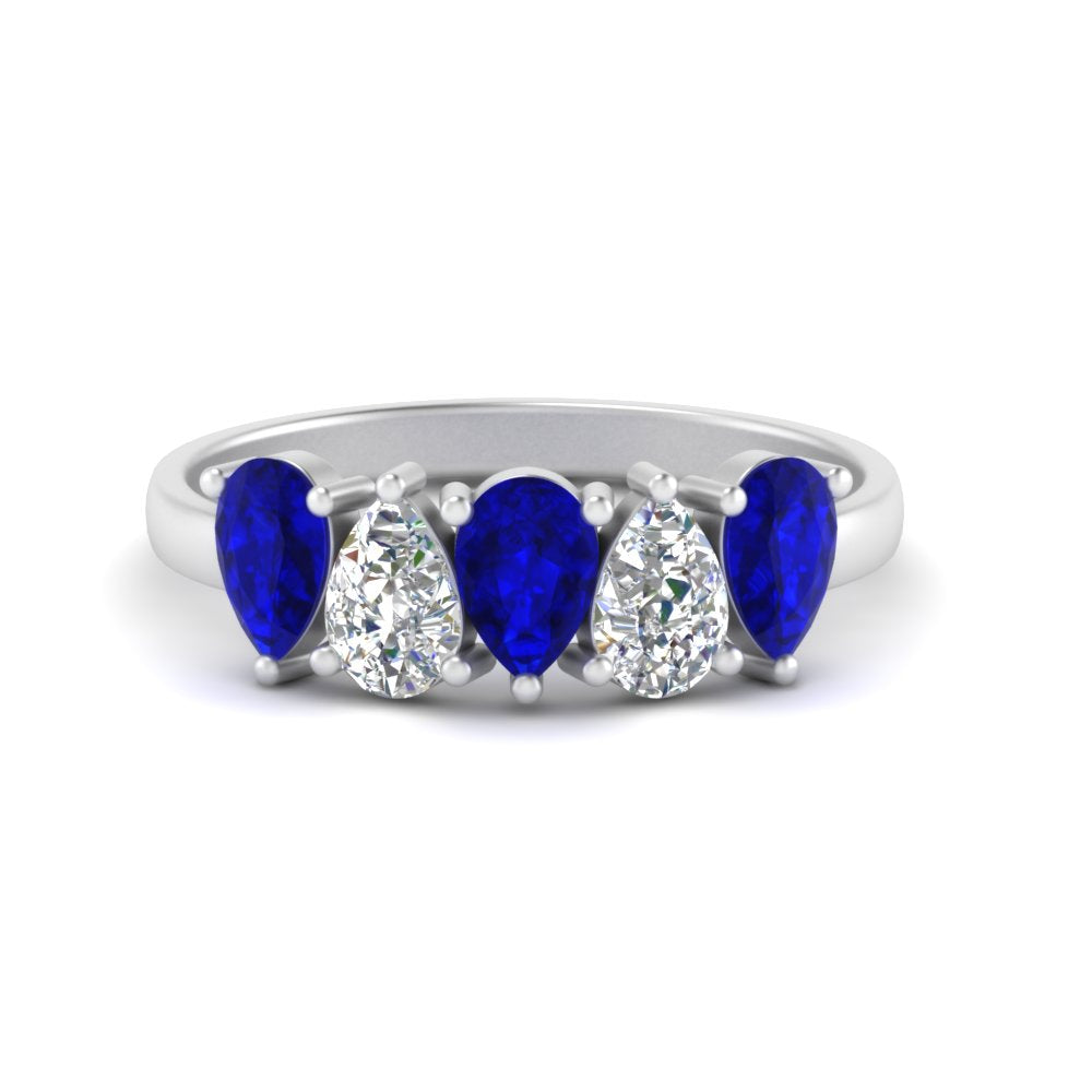2-carat-5-stone-wedding-band-blue-sapphire-teardrop-white-gold-FD8294B-0.40CTGSABLANGLE3-NL-WG