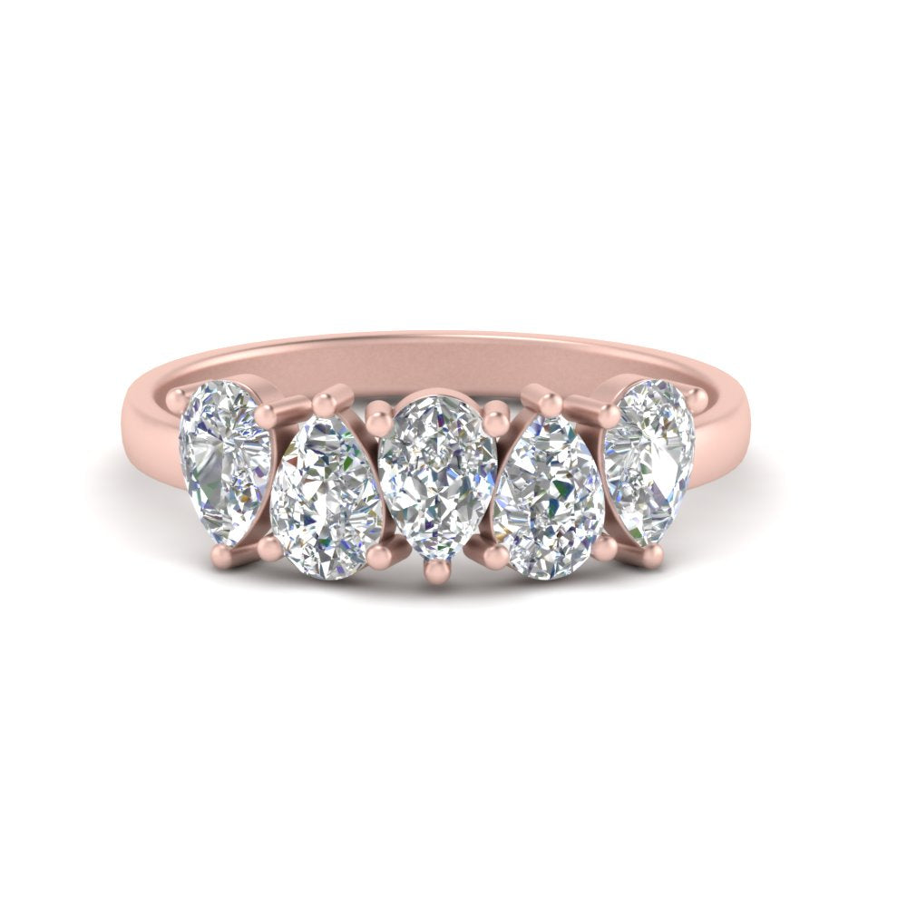 2-carat-5-stone-wedding-band-diamond-teardrop-rose-gold-FD8294B-0.40CTANGLE3-NL-RG