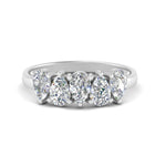 Load image into Gallery viewer, 2-carat-5-stone-wedding-band-diamond-teardrop-white-gold-FD8294B-0.40CTANGLE3-NL-WG
