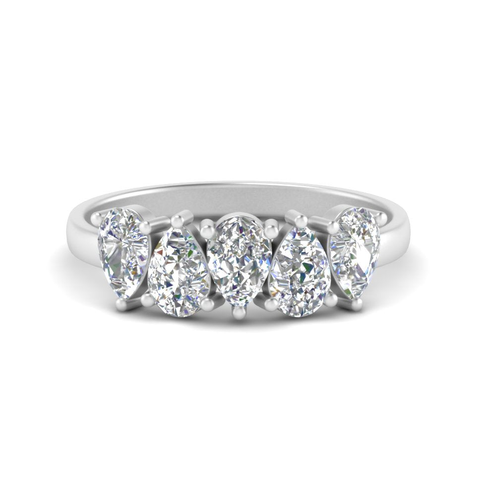 2-carat-5-stone-wedding-band-diamond-teardrop-white-gold-FD8294B-0.40CTANGLE3-NL-WG