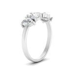 Load image into Gallery viewer, 2-carat-5-stone-wedding-band-diamond-teardrop-white-gold-FD8294B-0.40CTANGLE3-NL-WG
