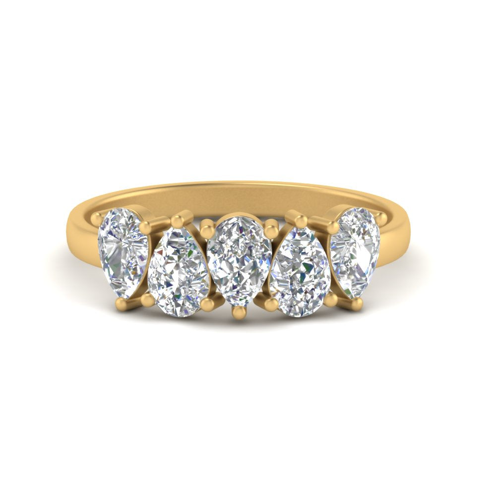 2-carat-5-stone-wedding-band-diamond-teardrop-yellow-gold-FD8294B-0.40CTANGLE3-NL-YG