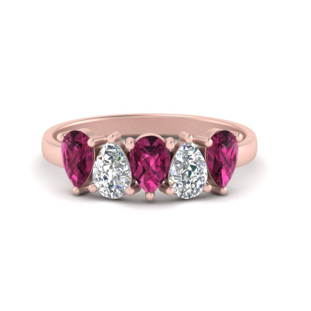 2-carat-5-stone-wedding-band-pink-sapphire-teardrop-rose-gold-FD8294B-0.40CTGSADRPIANGLE3-NL-RG