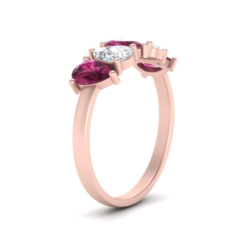 2-carat-5-stone-wedding-band-pink-sapphire-teardrop-rose-gold-FD8294B-0.40CTGSADRPIANGLE3-NL-RG