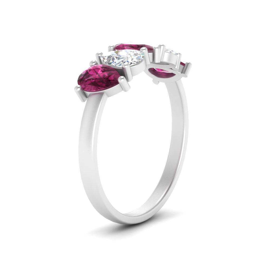 2-carat-5-stone-wedding-band-pink-sapphire-teardrop-white-gold-FD8294B-0.40CTGSADRPIANGLE3-NL-WG