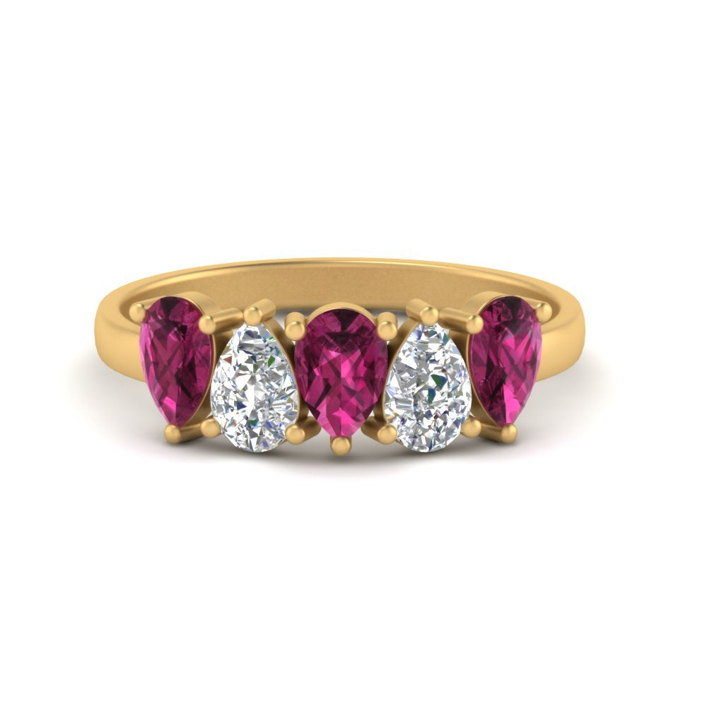 2-carat-5-stone-wedding-band-pink-sapphire-teardrop-yellow-gold-FD8294B-0.40CTGSADRPIANGLE3-NL-YG