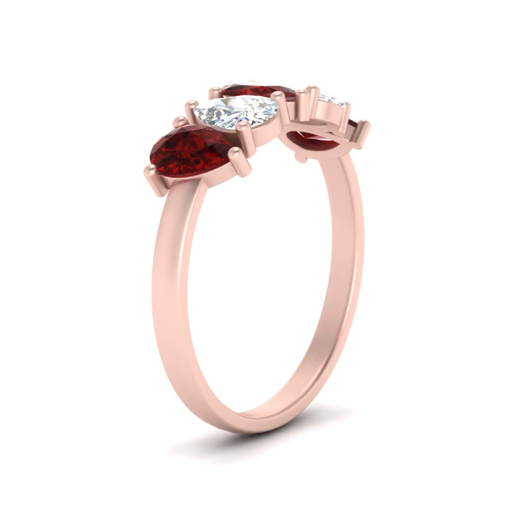 2-carat-5-stone-wedding-band-ruby-teardrop-rose-gold-FD8294B-0.40CTGRUDRANGLE3-NL-RG