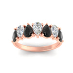 Load image into Gallery viewer, 2-carat-7-seven-stone-black-diamond-teardrop-wedding-band-in-rose-gold-fdwb8008peblackangle5-2.00ct-nl-rg.jpg