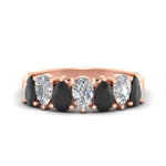 Load image into Gallery viewer, 2-carat-7-seven-stone-black-diamond-teardrop-wedding-band-in-rose-gold-fdwb8008peblacksleep-2.00ct-nl-rg.jpg