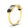 Load image into Gallery viewer, 2-carat-7-seven-stone-black-diamond-teardrop-wedding-band-in-yellow-gold-fdwb8008peblackangle2-2.00ct-nl-yg.jpg