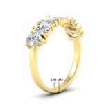 Load image into Gallery viewer, 2-carat-7-seven-stone-diamond-teardrop-wedding-band-in-yellow-gold-fdwb8008peangle2-2.00ct-nl-yg-hw.jpg