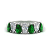 Load image into Gallery viewer, 2-carat-7-seven-stone-emerald-teardrop-wedding-band-in-white-gold-fdwb8008pegemgrsleep-2.00ct-nl-wg.jpg