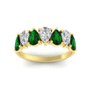 Load image into Gallery viewer, 2-carat-7-seven-stone-emerald-teardrop-wedding-band-in-yellow-gold-fdwb8008pegemgrangle5-2.00ct-nl-yg.jpg
