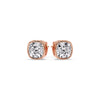 Load image into Gallery viewer, Bezel Set Cushion Diamond Stud Earrings