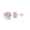Load image into Gallery viewer, Bezel Set Cushion Diamond Stud Earrings