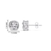 Load image into Gallery viewer, Bezel Set Cushion Diamond Stud Earrings