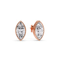 Thumbnail 25 - Bezel Stud Earring One Carat Marquise Diamond