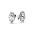 Thumbnail 32 - Bezel Stud Earring One Carat Marquise Diamond