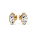 Thumbnail 35 - Bezel Stud Earring One Carat Marquise Diamond