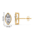 Thumbnail 34 - Bezel Stud Earring One Carat Marquise Diamond