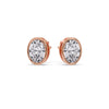 Load image into Gallery viewer, Bezel Stud Earring Oval Diamond