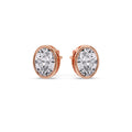 Thumbnail 27 - Bezel Stud Earring Oval Diamond