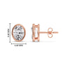 Load image into Gallery viewer, Bezel Stud Earring Oval Diamond