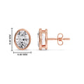 Thumbnail 26 - Bezel Stud Earring Oval Diamond