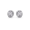 Load image into Gallery viewer, Bezel Stud Earring Oval Diamond