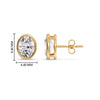 Load image into Gallery viewer, Bezel Stud Earring Oval Diamond