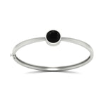 Load image into Gallery viewer, Round Solitaire Bangle Hinged Bracelet