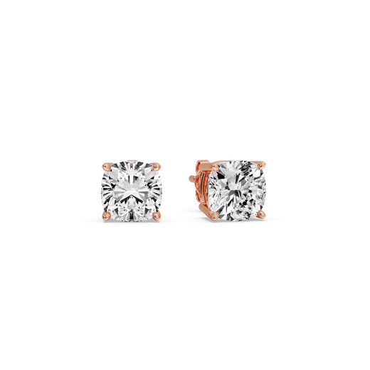 Cushion Diamond Basket Stud Earring
