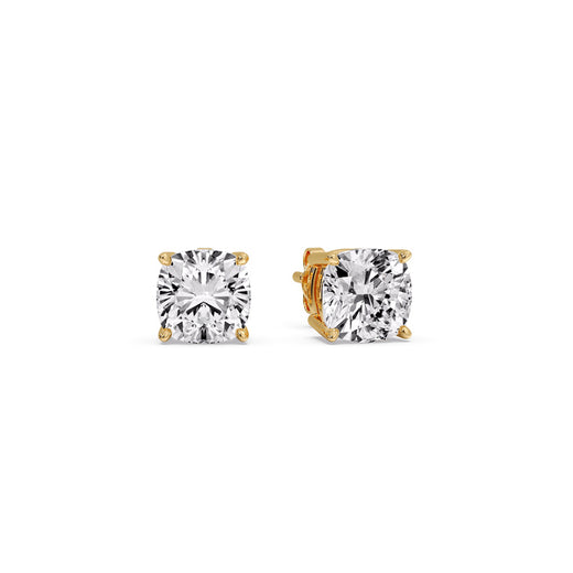 Cushion Diamond Basket Stud Earring