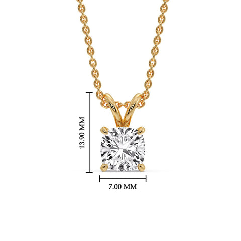 Cushion Cut Solitaire Pendant