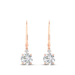 Load image into Gallery viewer, 2-carat-cute-round-cut-diamond-dangle-lever-back-earrings-in-rose-gold-FDEAR11242-2.00CT-NL-RG.jpg