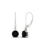 Load image into Gallery viewer, 2-carat-cute-round-cut-diamond-dangle-lever-back-earrings-with-black-diamond-in-white-gold-FDEAR11242GBLACK-2.00CT-NL-WG.jpg