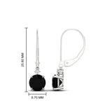 Load image into Gallery viewer, 2-carat-cute-round-cut-diamond-dangle-lever-back-earrings-with-black-diamond-in-white-gold-FDEAR11242GBLACK-2.00CT-NL-WG.jpg