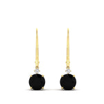 Load image into Gallery viewer, 2-carat-cute-round-cut-diamond-dangle-lever-back-earrings-with-black-diamond-in-yellow-gold-FDEAR11242GBLACK-2.00CT-NL-YG.jpg