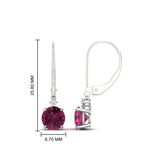Load image into Gallery viewer, 2-carat-cute-round-cut-diamond-dangle-lever-back-earrings-with-pink-sapphire-in-white-gold-FDEAR11242GSADRPI-2.00CT-NL-WG.jpg