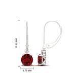 Load image into Gallery viewer, 2-carat-cute-round-cut-diamond-dangle-lever-back-earrings-with-ruby-in-white-gold-FDEAR11242GRUDR-2.00CT-NL-WG.jpg