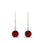 Load image into Gallery viewer, 2-carat-cute-round-cut-diamond-dangle-lever-back-earrings-with-ruby-in-white-gold-FDEAR11242GRUDR-2.00CT-NL-WG.jpg